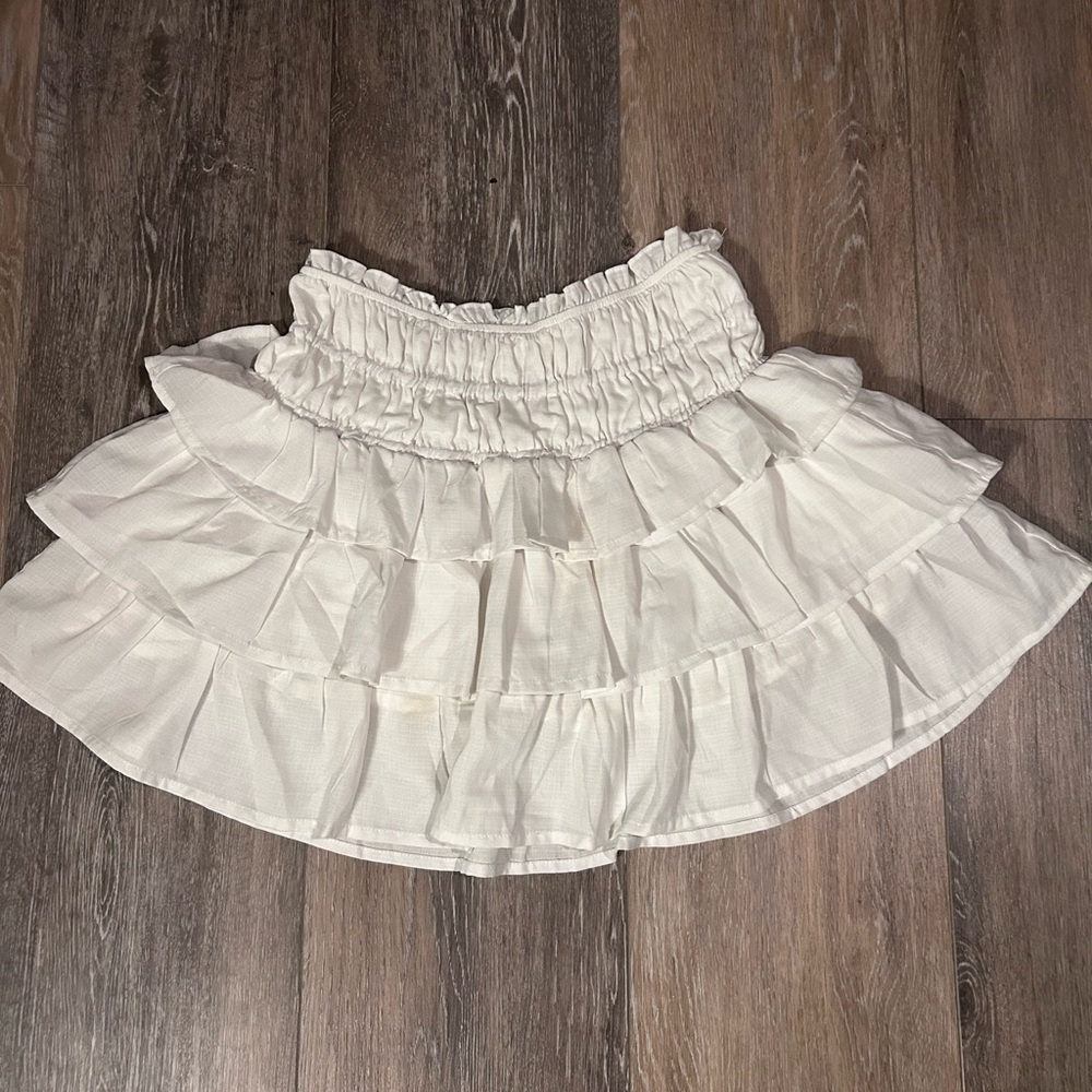 White Tiered Ruffle Skirt - Women